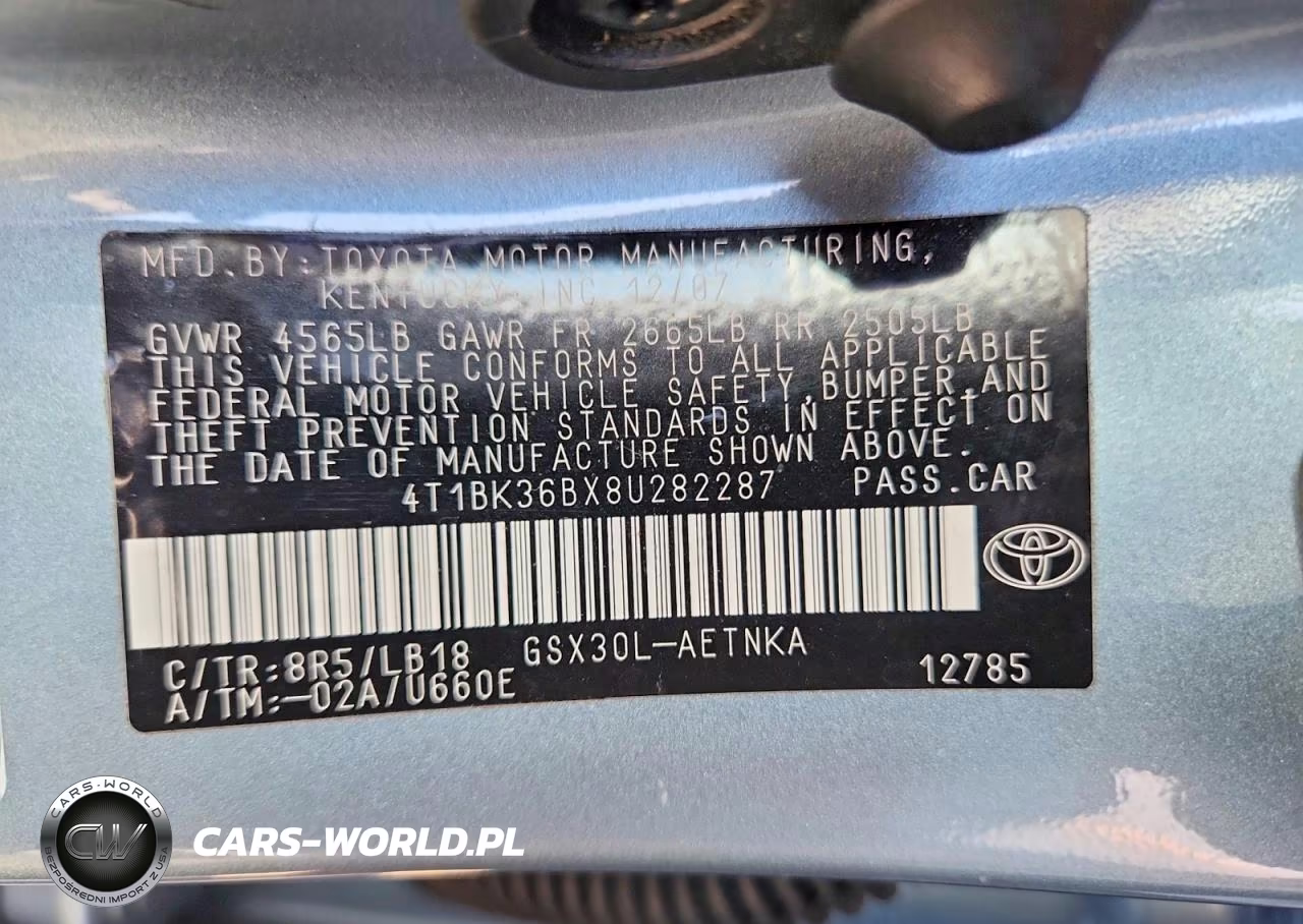 2008 Toyota Avalon Touring VIN:4T1BK36BX8U282287 - 12