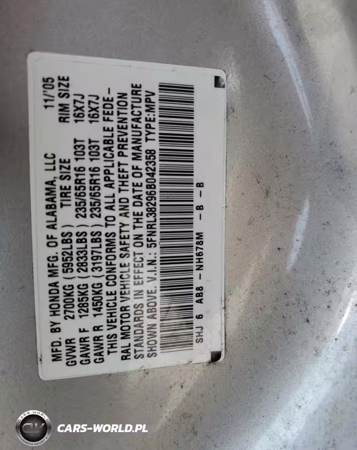 2006 Honda Odyssey Lx VIN:5FNRL38296B042358 - 13