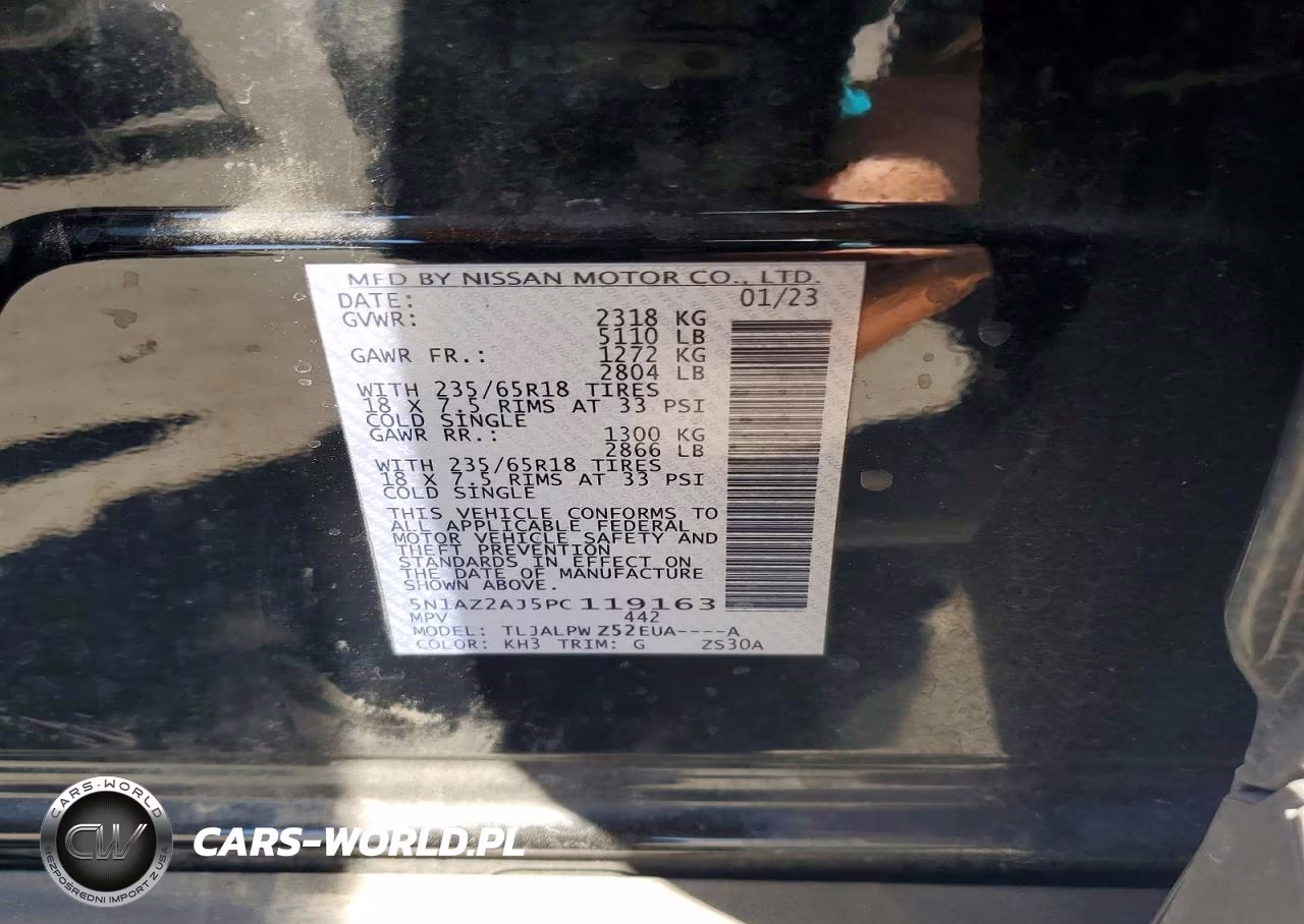 2023 Nissan Murano S Fwd VIN:5N1AZ2AJ5PC119163 - 14