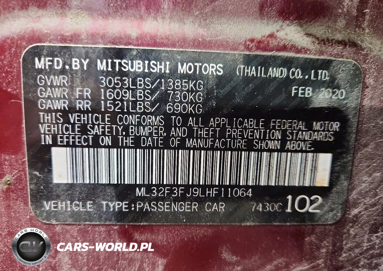 2020 Mitsubishi Mirage G4 Es VIN:ML32F3FJ9LHF11064 - 12