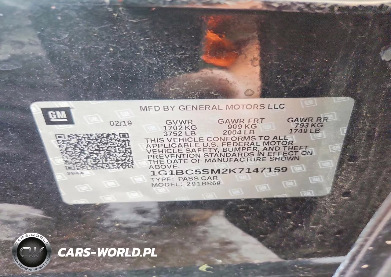 2019 Chevrolet Cruze Ls VIN:1G1BC5SM2K7147159 - 13