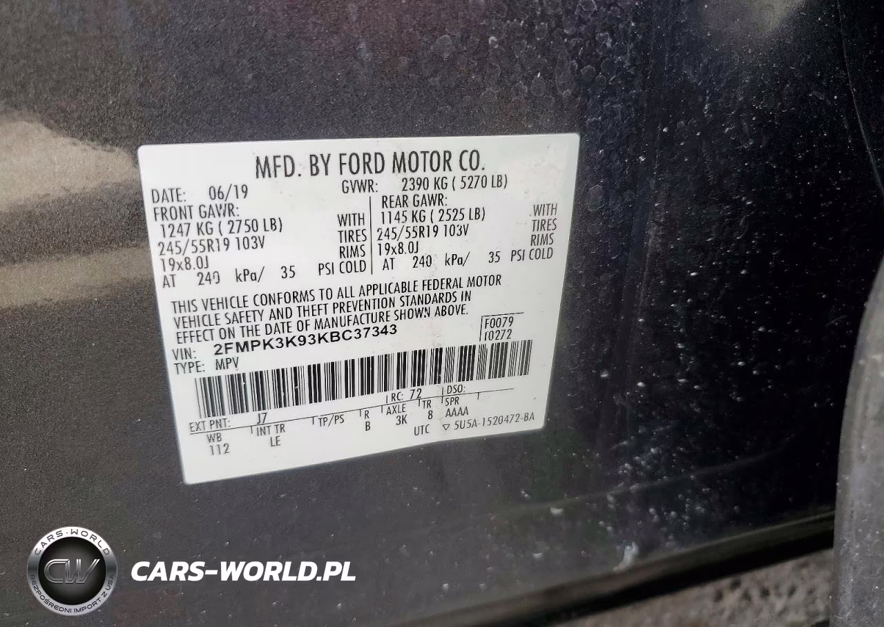 2019 Ford Edge Titanium VIN:2FMPK3K93KBC37343 - 14
