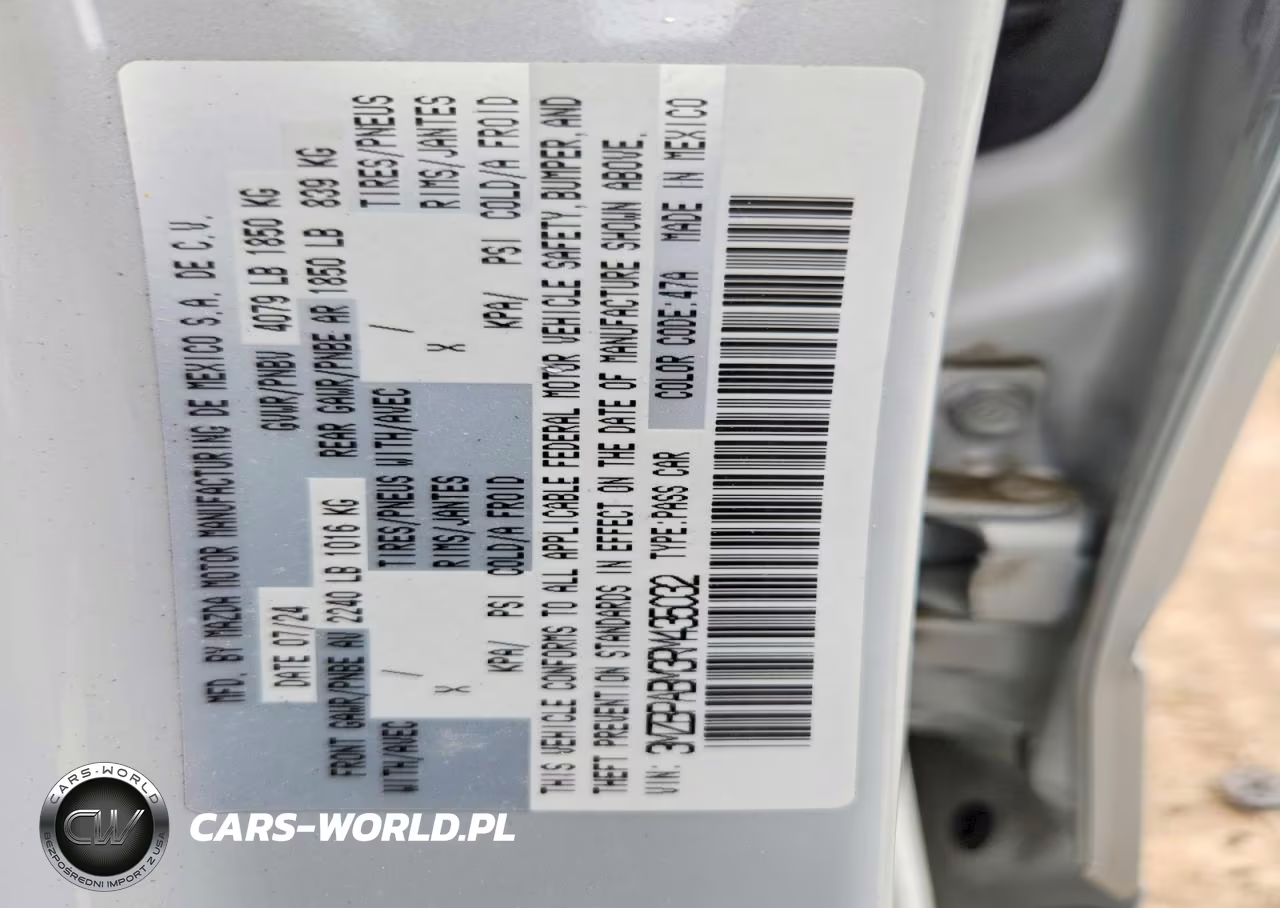 2024 Mazda 3 Select Sport VIN:3MZBPABM3RM435032 - 12
