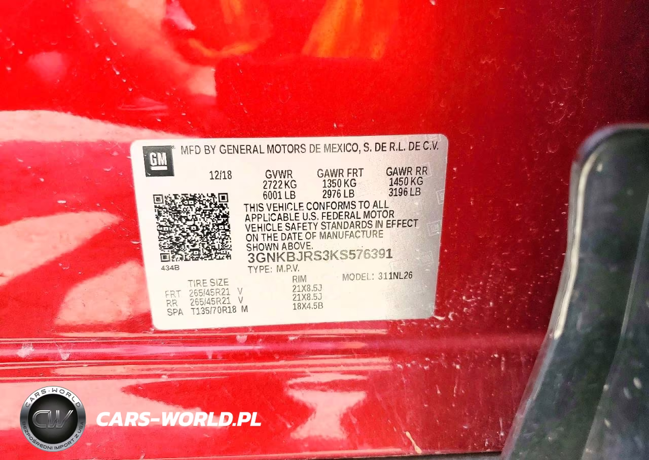 2019 Chevrolet Blazer Rs VIN:3GNKBJRS3KS576391 - 13