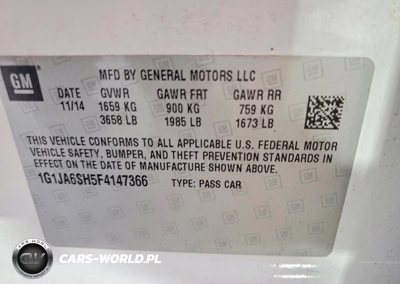 2015 Chevrolet Sonic Ls VIN:1G1JA6SH5F4147366 - 13
