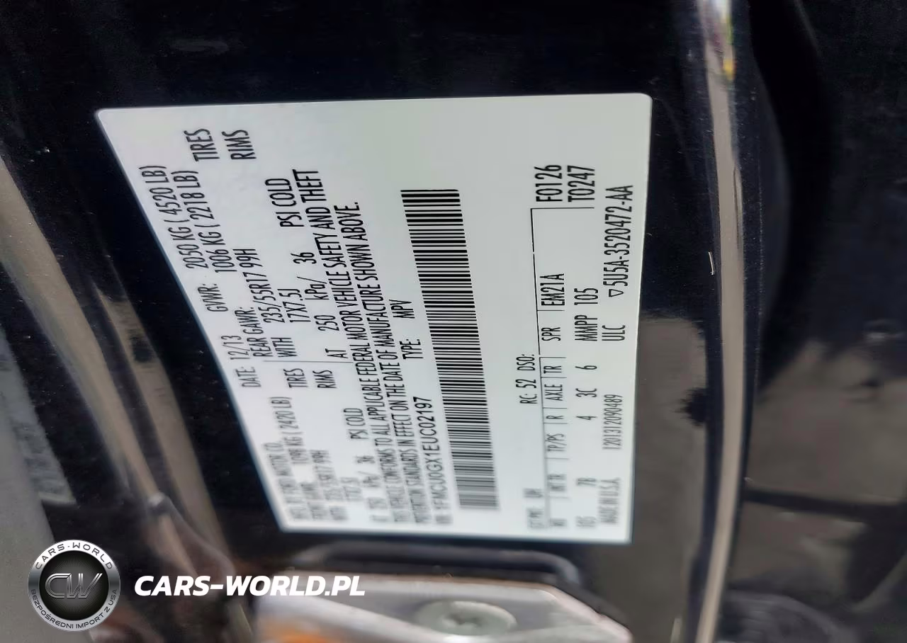 2014 Ford Escape Se VIN:1FMCU0GX1EUC02197 - 14