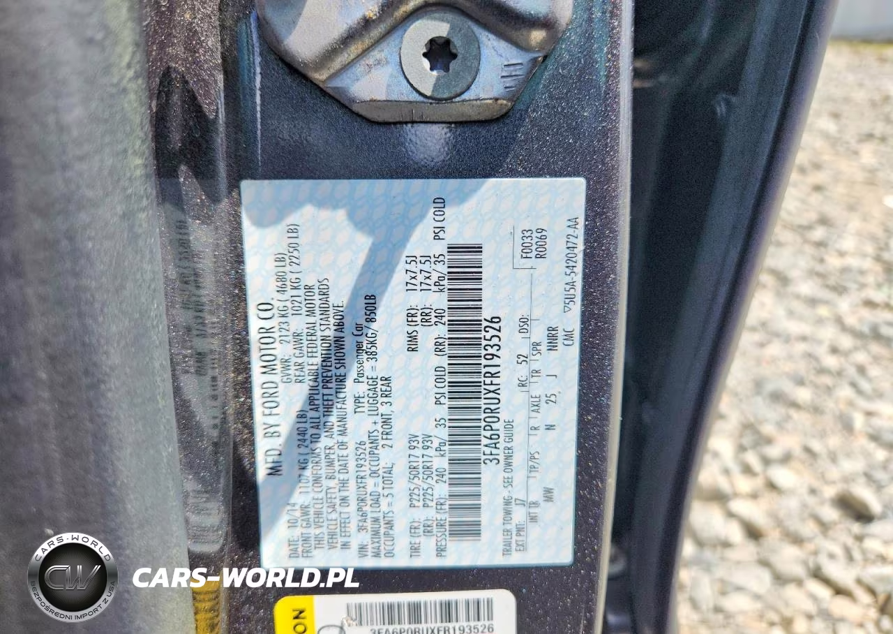 2015 Ford Fusion Titanium Hev VIN:3FA6P0RUXFR193526 - 12