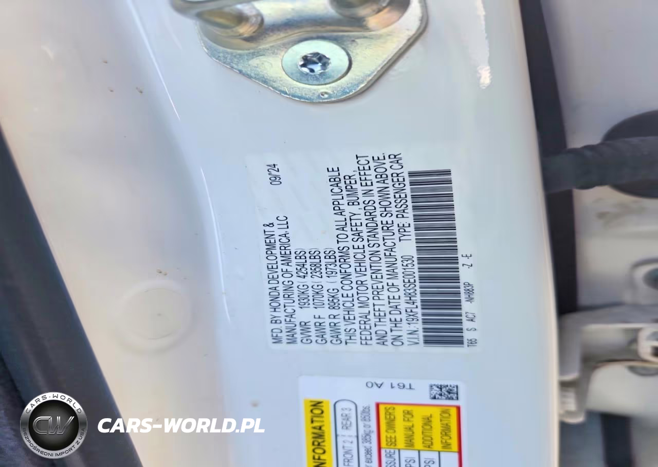 2025 Honda Civic Sport VIN:19XFL4H83SE001530 - 12