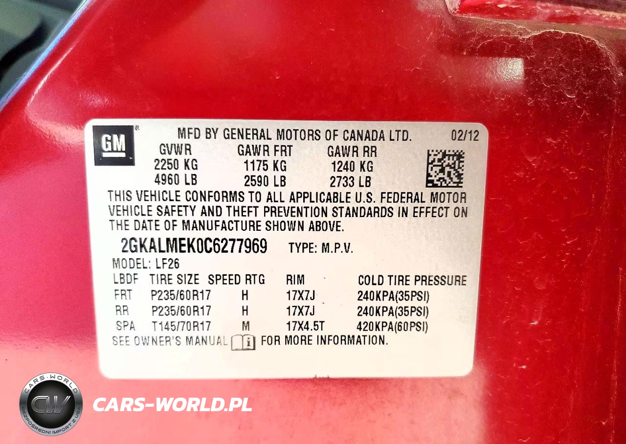 2012 GMC Terrain Sle VIN:2GKALMEK0C6277969 - 12