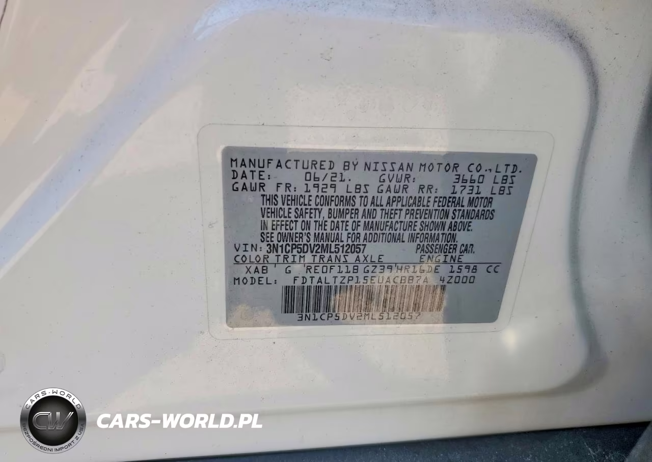 2021 Nissan Kicks Sr VIN:3N1CP5DV2ML512057 - 13