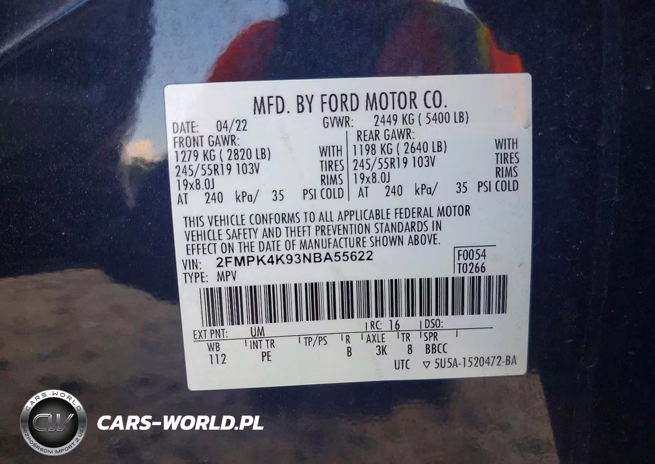 2022 Ford Edge Titanium VIN:2FMPK4K93NBA55622 - 13