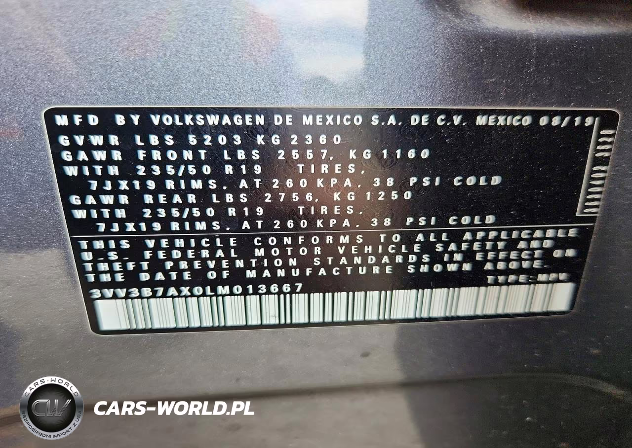 2020 Volkswagen Tiguan Se VIN:3VV3B7AX0LM013667 - 14