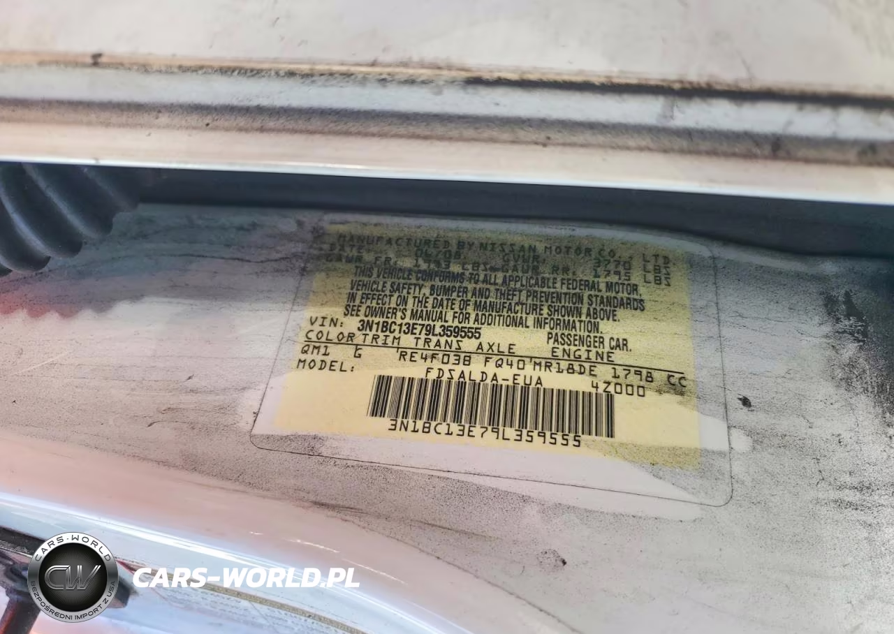 2009 Nissan Versa 1.8 S VIN:3N1BC13E79L359555 - 12