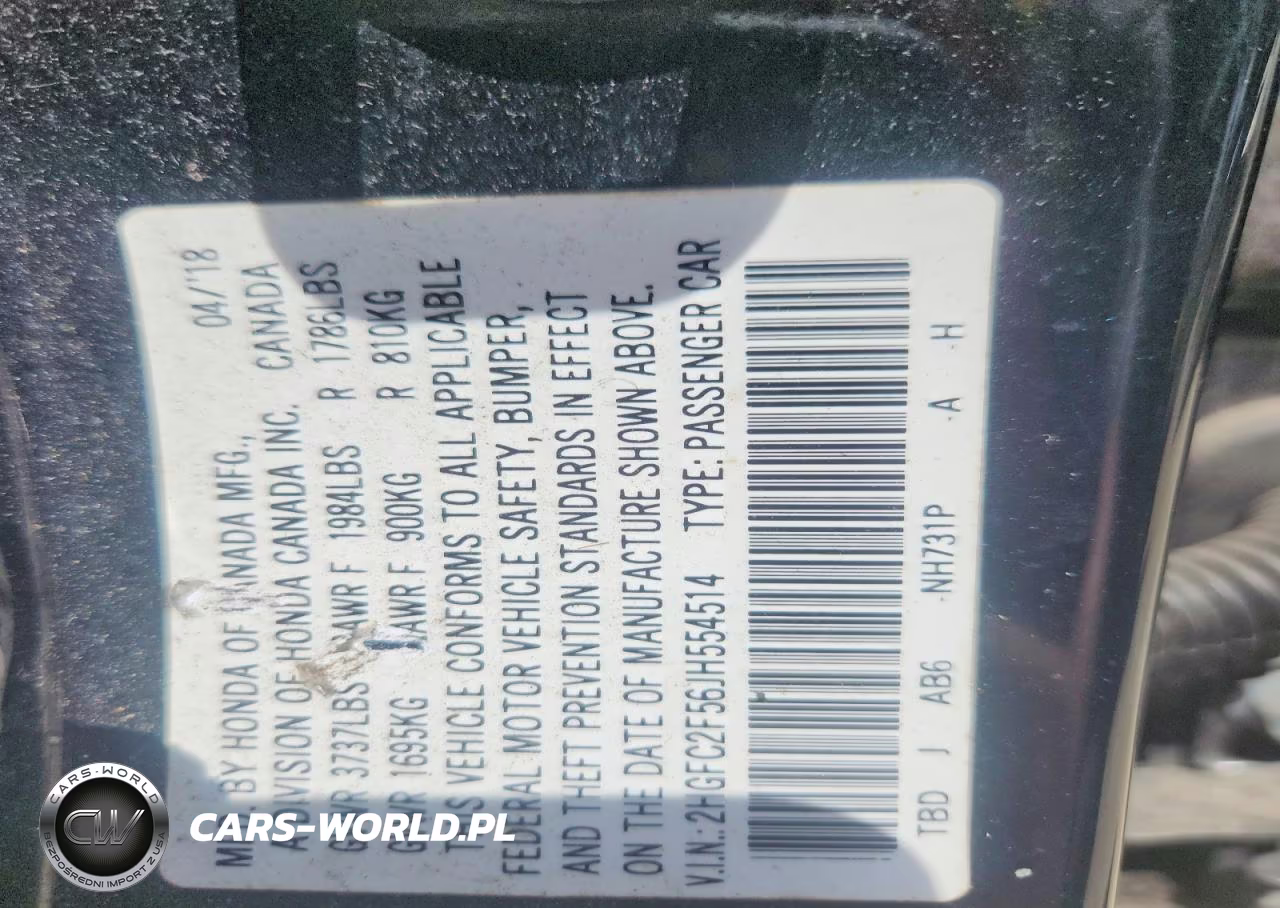 2018 Honda Civic Lx VIN:2HGFC2F56JH554514 - 12