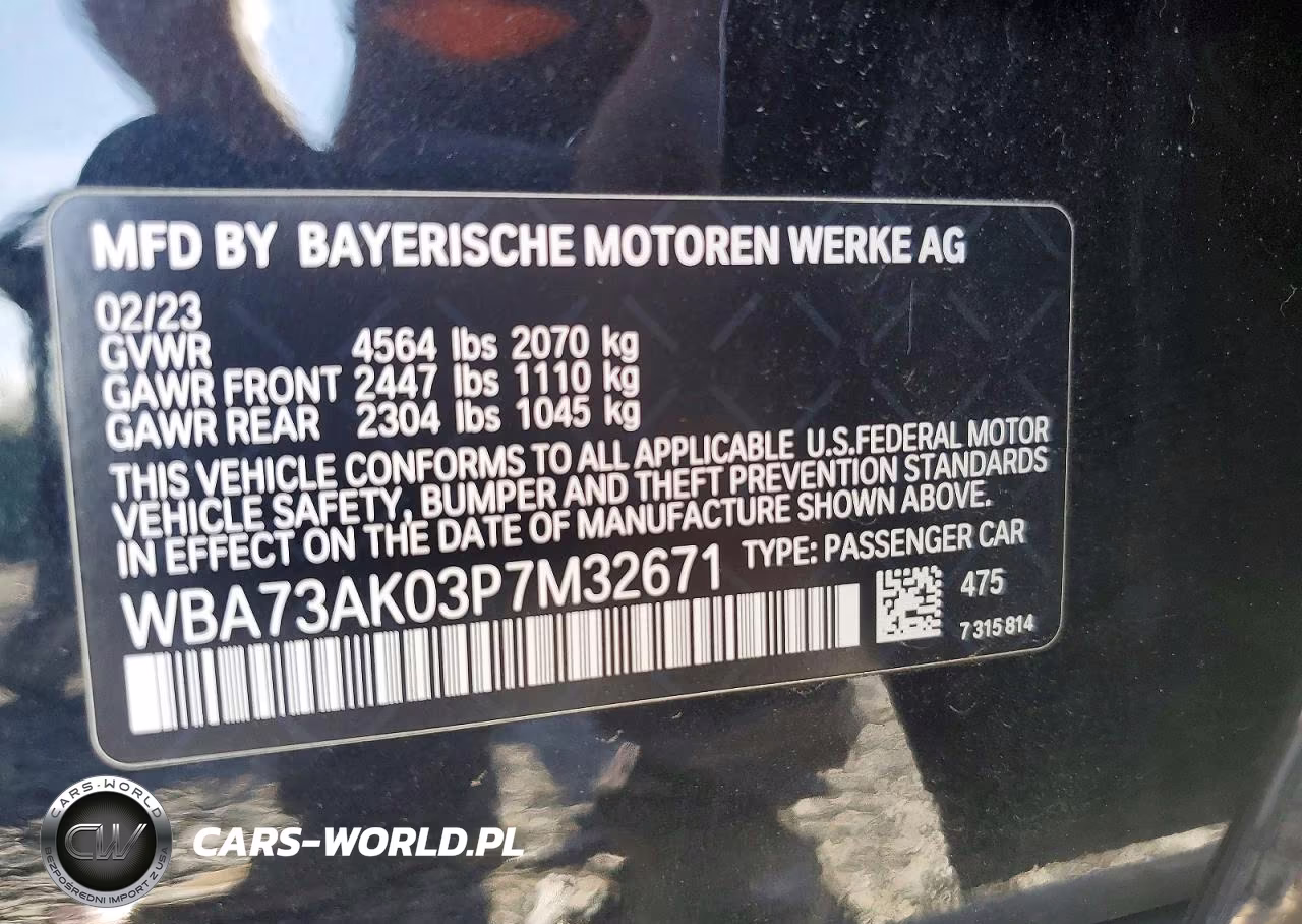 2023 BMW 228Xi VIN:WBA73AK03P7M32671 - 12