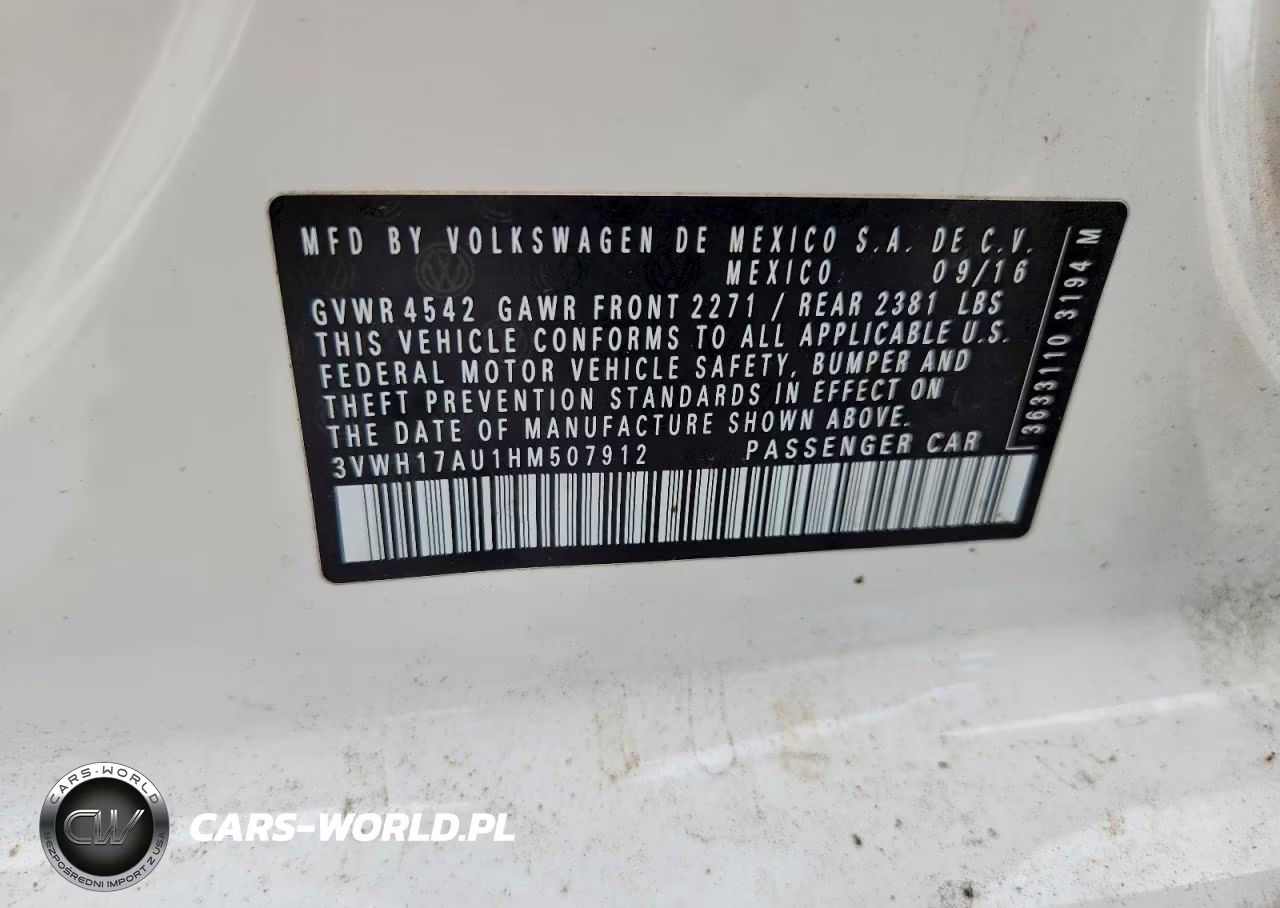2017 Volkswagen Golf Alltrack S VIN:3VWH17AU1HM507912 - 12