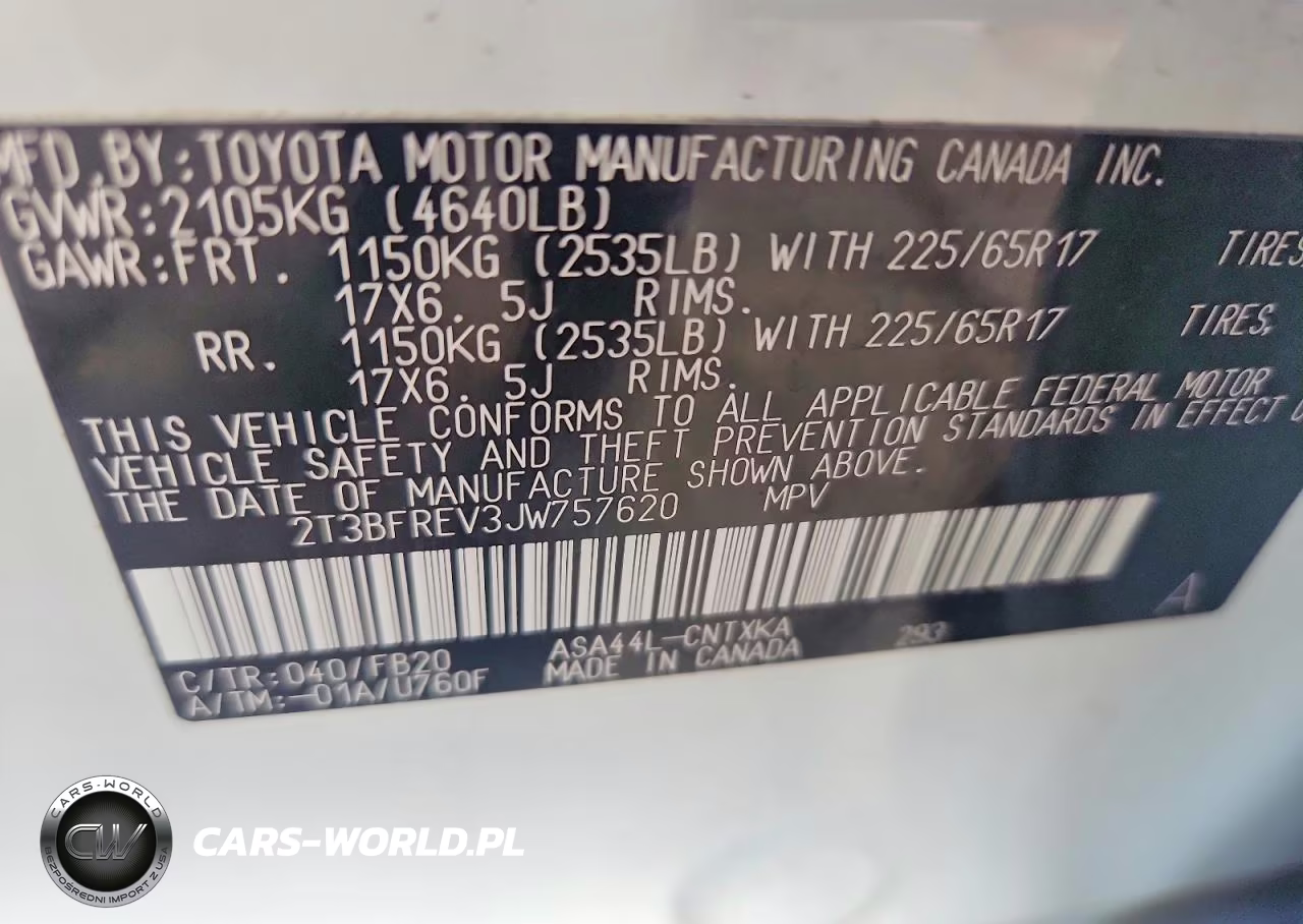 2018 Toyota Rav4 Le VIN:2T3BFREV3JW757620 - 12