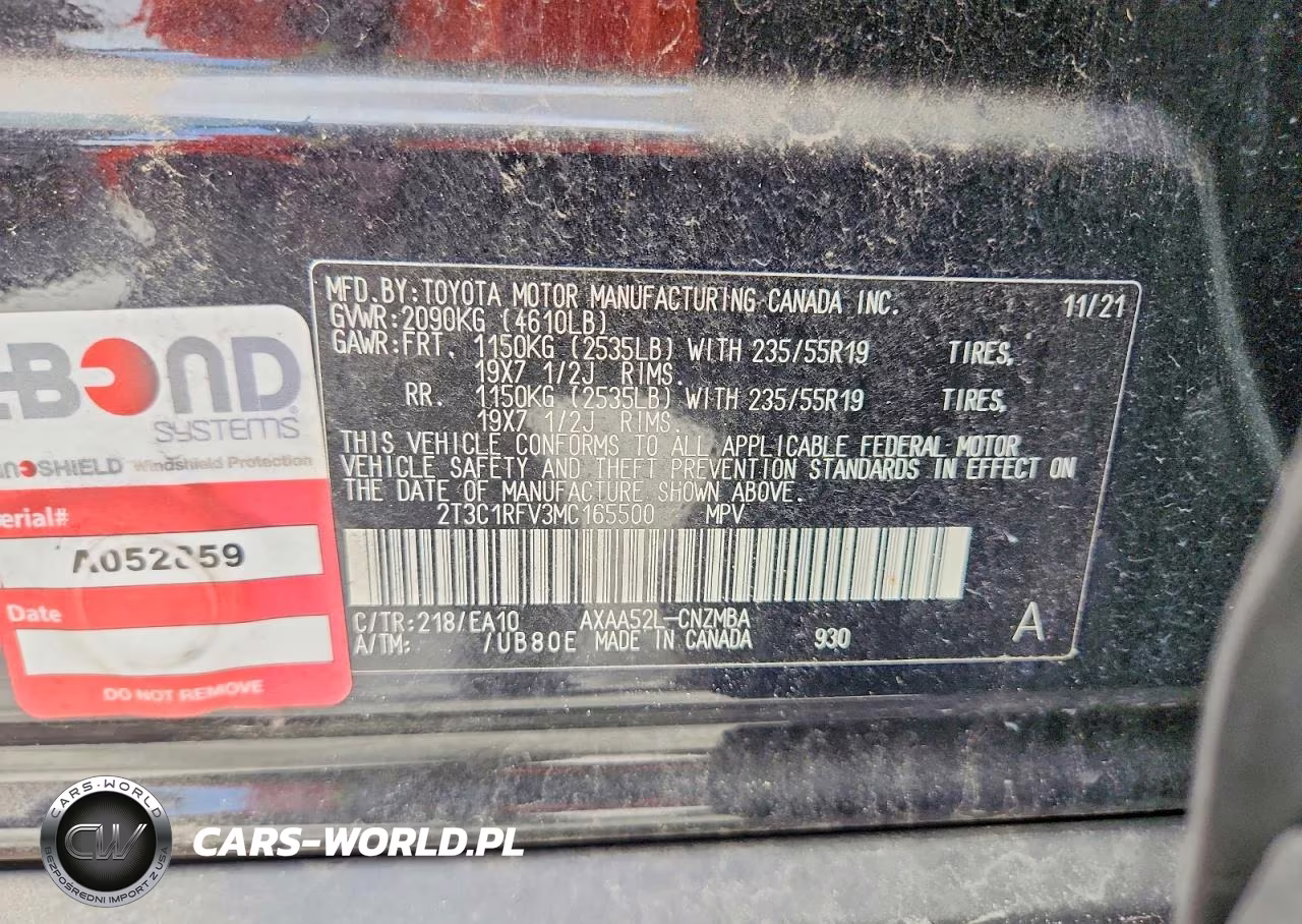 2021 Toyota Rav4 Xle Premium VIN:2T3C1RFV3MC165500 - 12