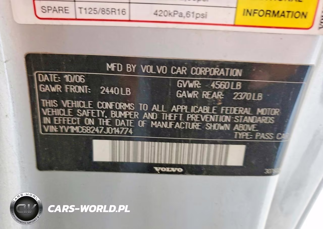 2007 Volvo C70 T5 VIN:YV1MC68247J014774 - 12