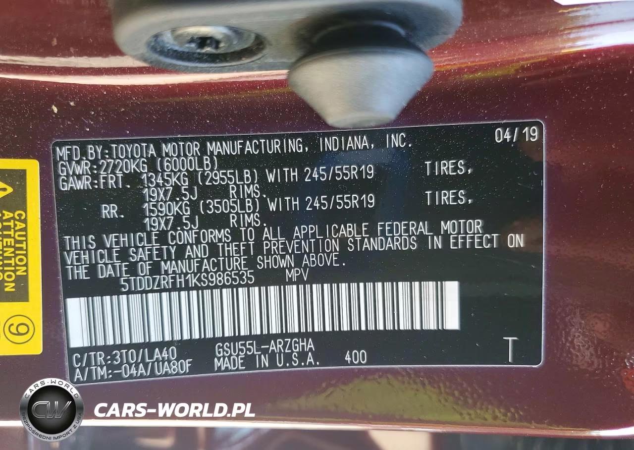 2019 Toyota Highlander Limited Platinum VIN:5TDDZRFH1KS986535 - 13