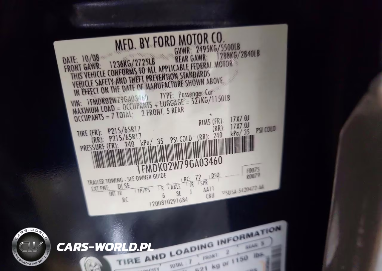 2009 Ford Taurus X Sel VIN:1FMDK02W79GA03460 - 14