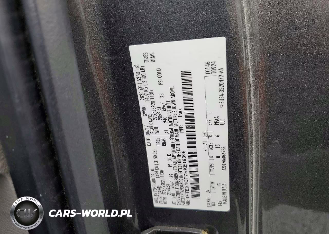 2017 Ford F150 Super Cab VIN:1FTEX1CP7HKE19396 - 12
