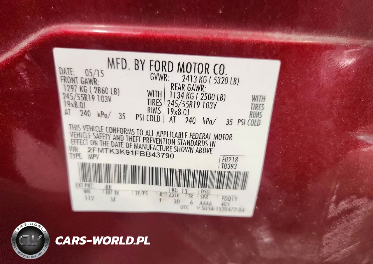 2015 Ford Edge Titanium VIN:2FMTK3K91FBB43790 - 14