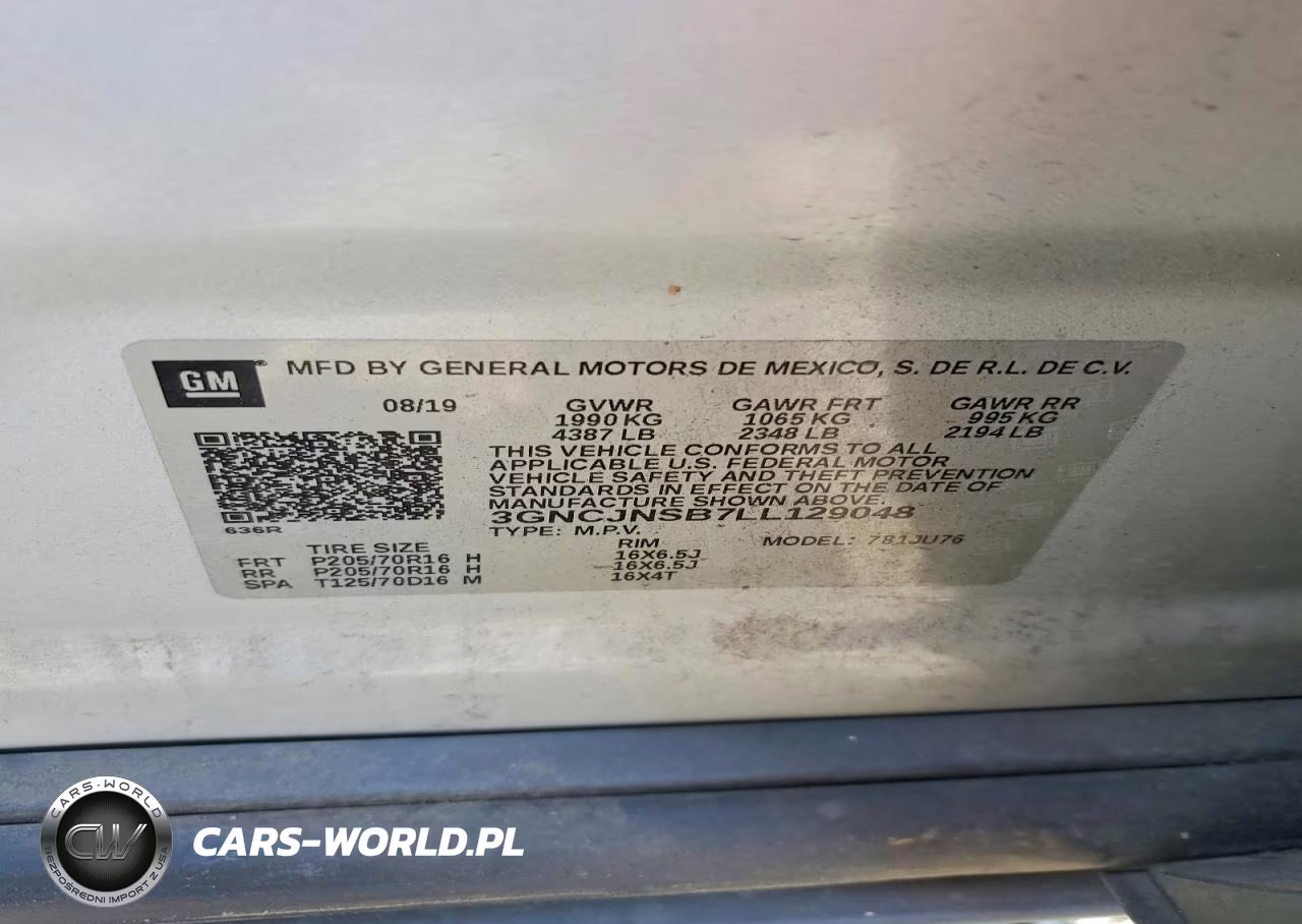 2020 Chevrolet Trax Ls VIN:3GNCJNSB7LL129048 - 12