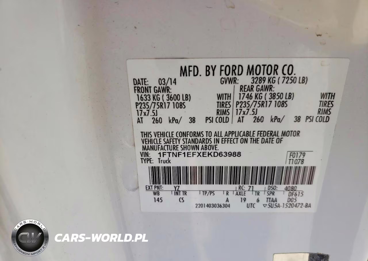 2014 Ford F150 VIN:1FTNF1EFXEKD63988 - 12