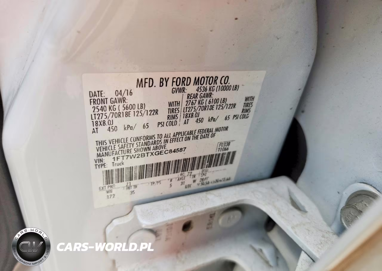 2016 Ford F250 Super Duty VIN:1FT7W2BTXGEC84587 - 13