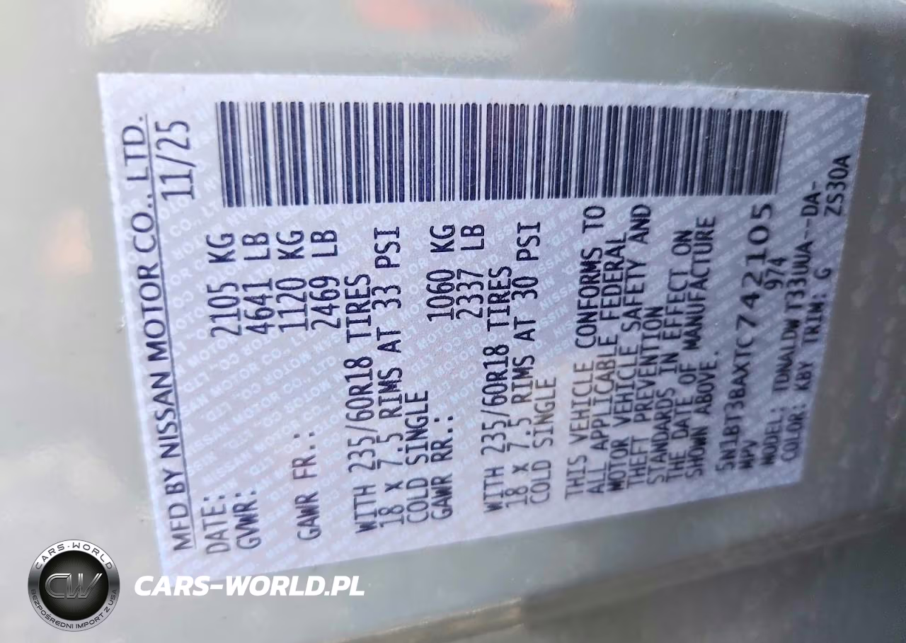 2026 Nissan Rogue Sv VIN:5N1BT3BAXTC742105 - 12