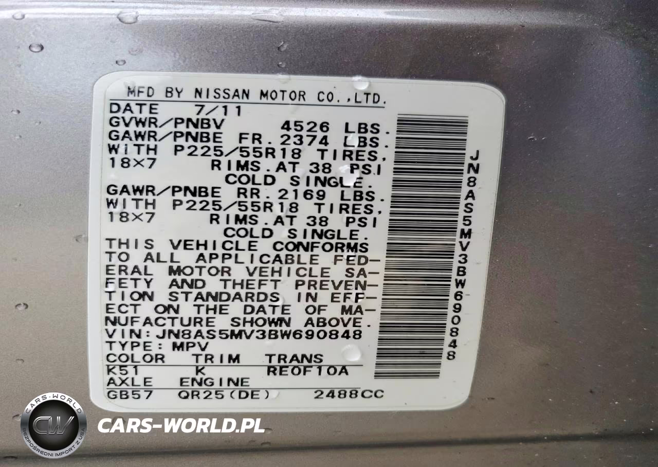 2011 Nissan Rogue S VIN:JN8AS5MV3BW690848 - 14
