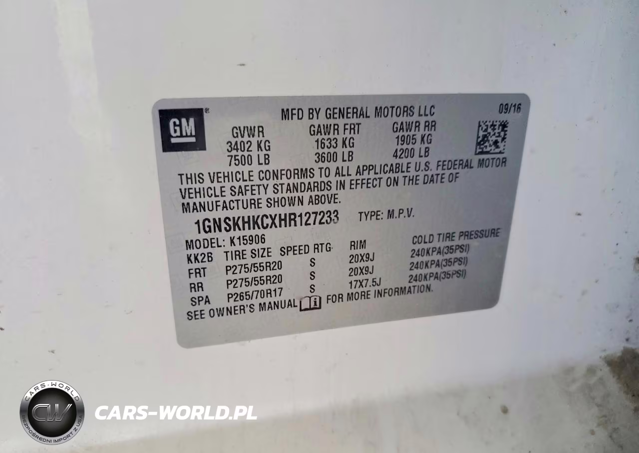 2017 Chevrolet Suburban K1500 Lt VIN:1GNSKHKCXHR127233 - 13