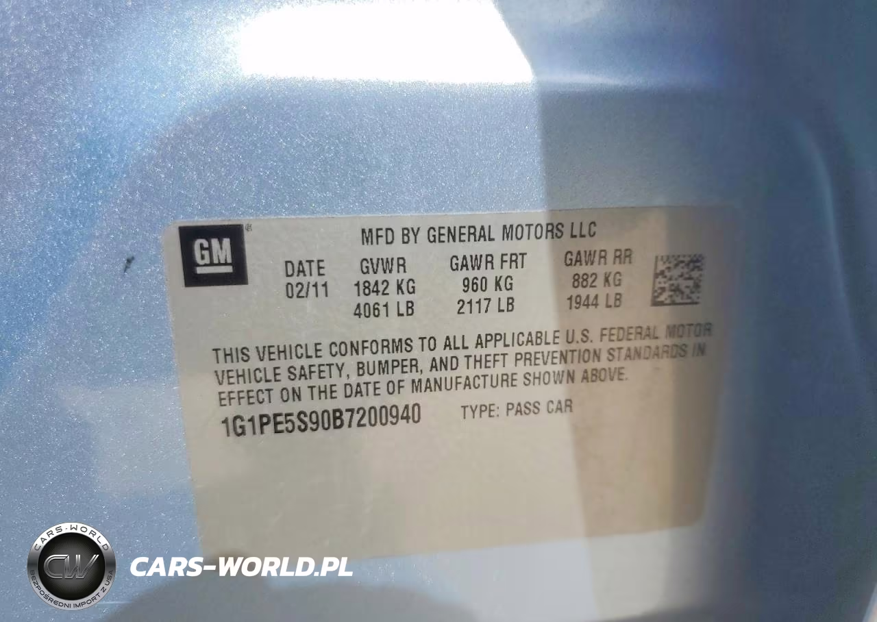 2011 Chevrolet Cruze Lt VIN:1G1PE5S90B7200940 - 13