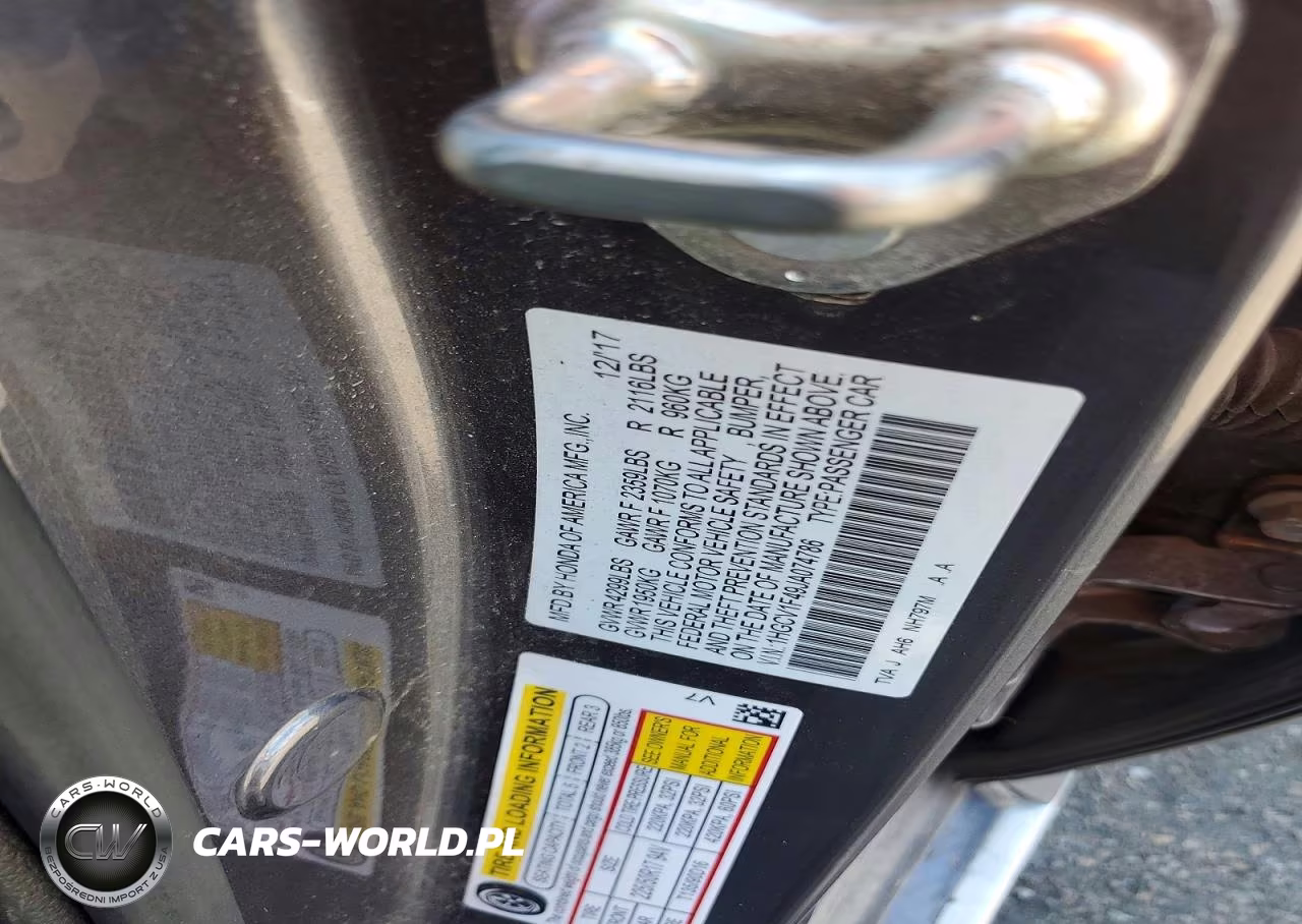 2018 Honda Accord Ex VIN:1HGCV1F49JA074786 - 12