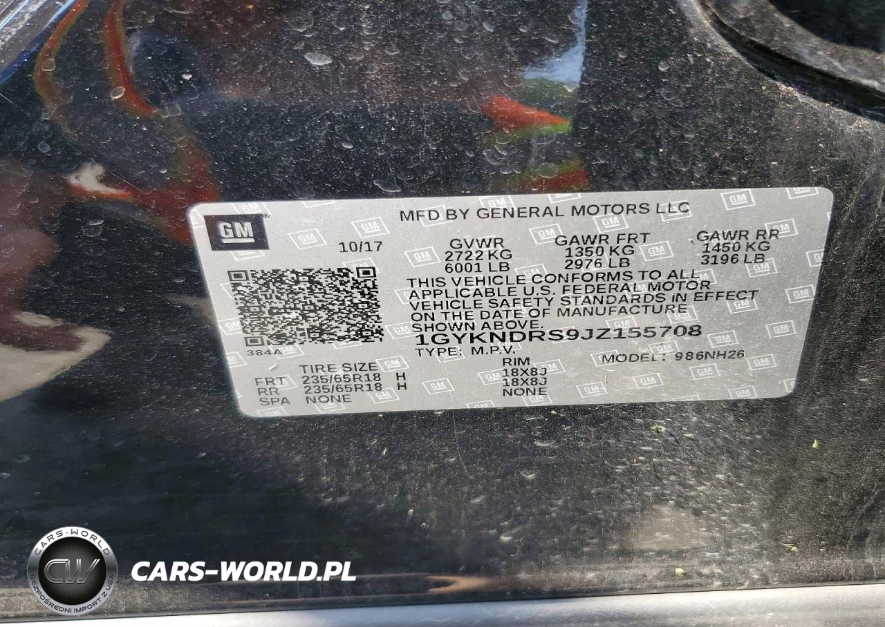 2018 Cadillac Xt5 Luxury VIN:1GYKNDRS9JZ155708 - 13