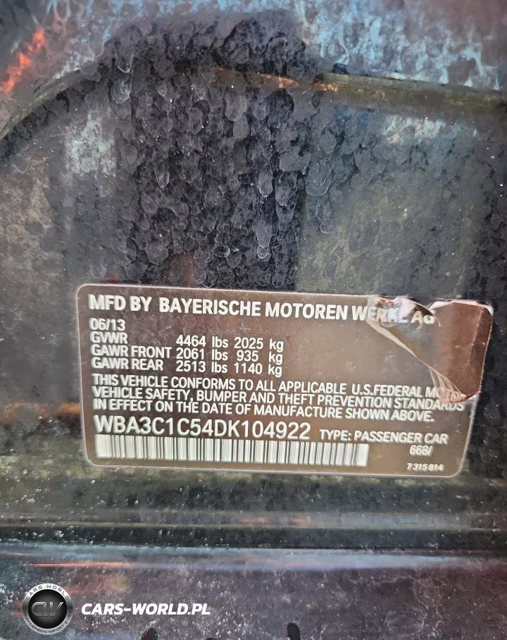 2013 BMW 328 I Sulev VIN:WBA3C1C54DK104922 - 12