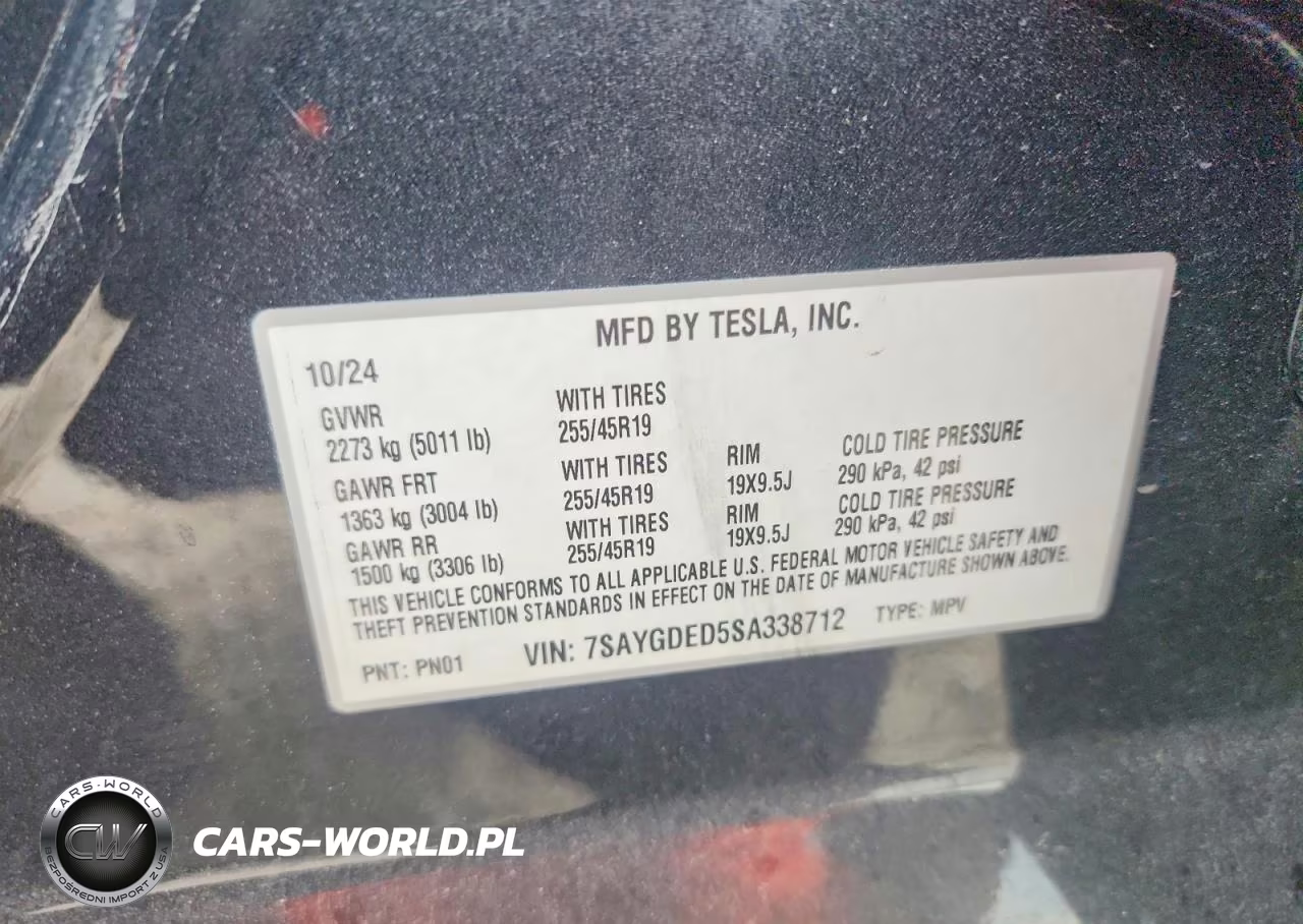 2025 Tesla Model Y VIN:7SAYGDED5SA338712 - 12