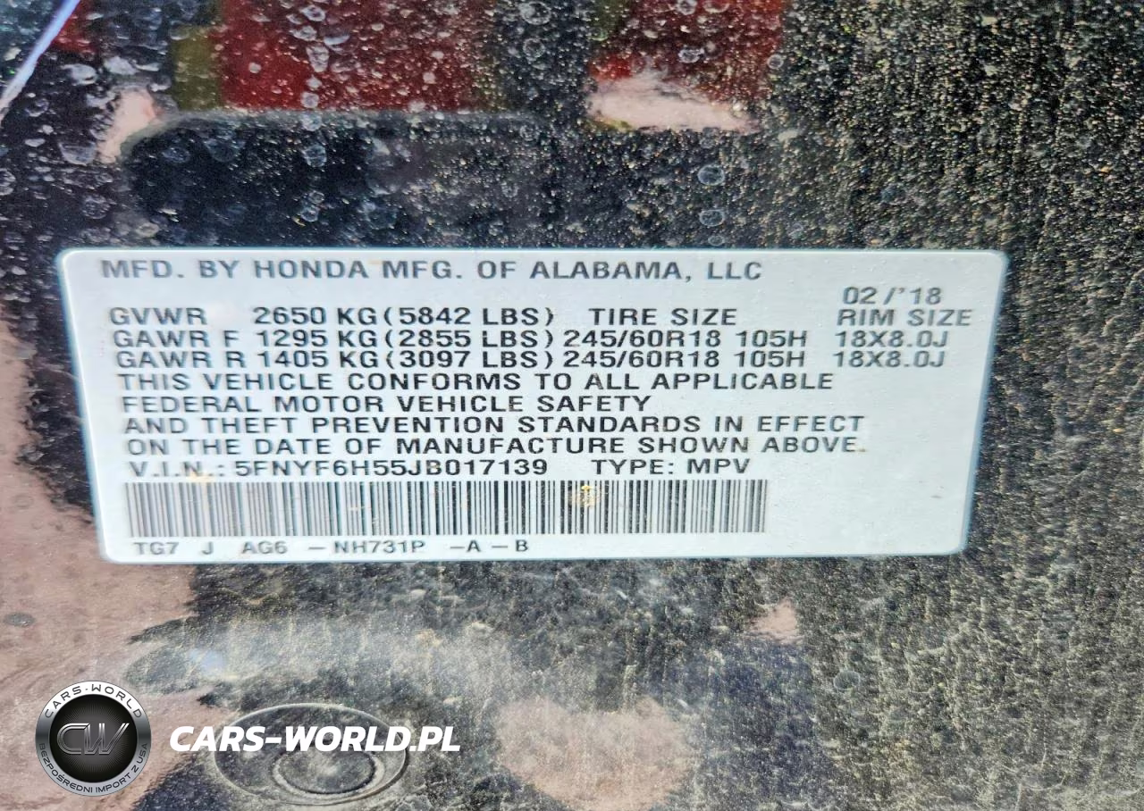 2018 Honda Pilot Exl VIN:5FNYF6H55JB017139 - 13