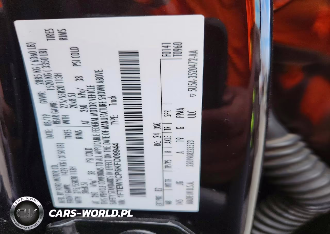 2019 Ford F150 Supercrew VIN:1FTEW1CP6KFD09944 - 12