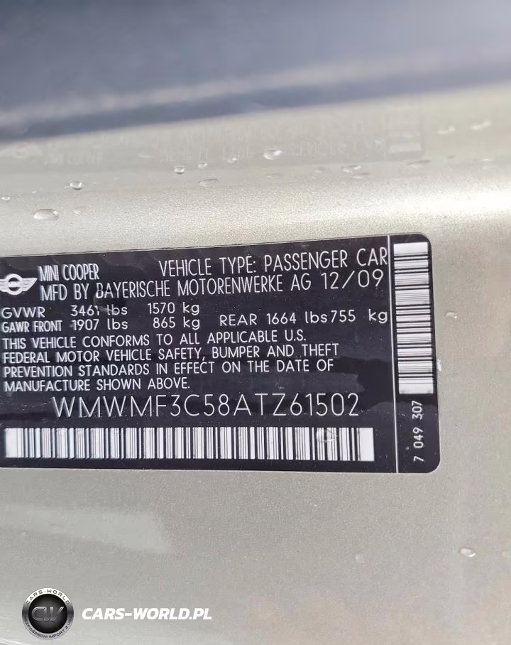 2010 Mini Cooper VIN:WMWMF3C58ATZ61502 - 13