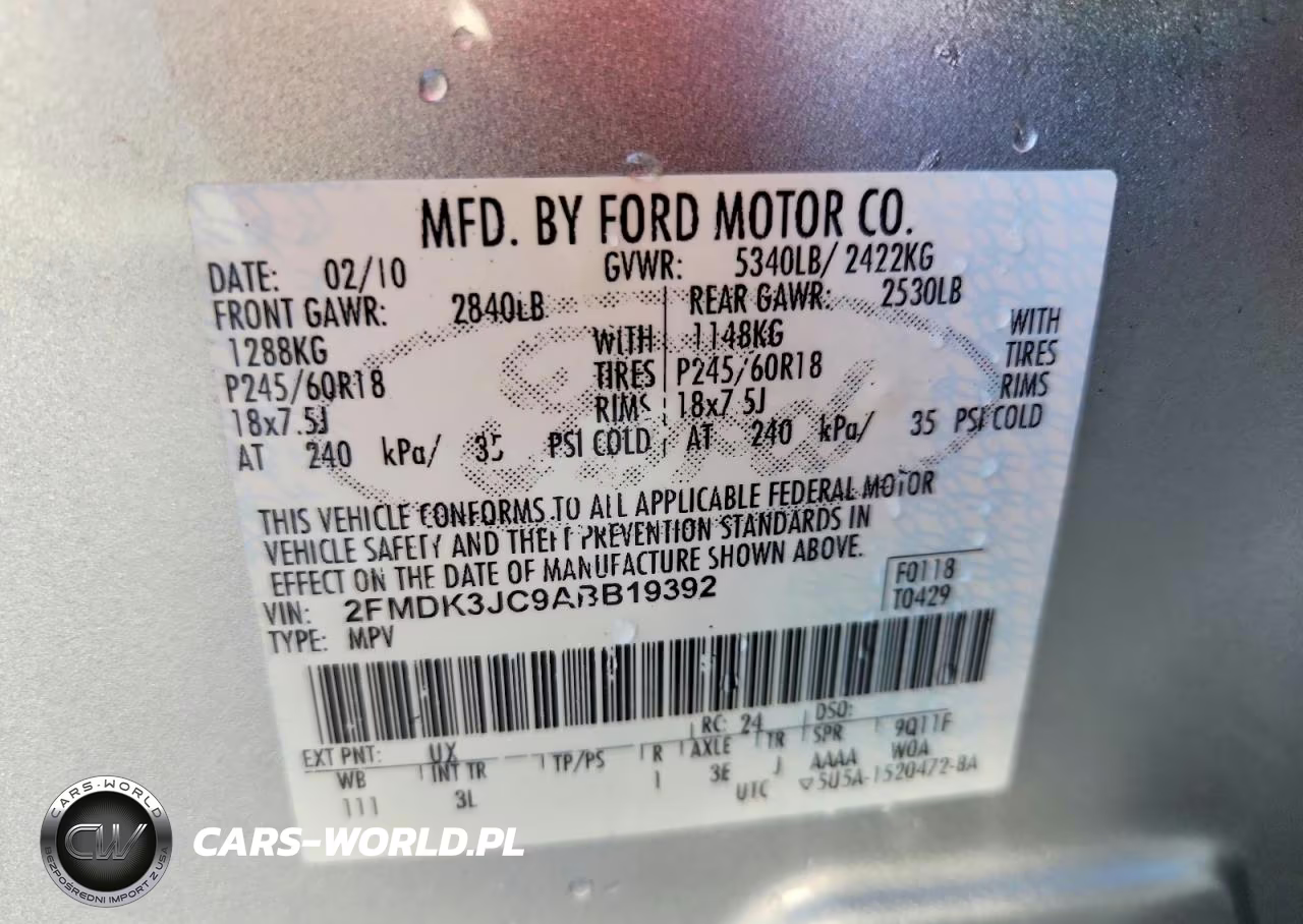 2010 Ford Edge Sel VIN:2FMDK3JC9ABB19392 - 13
