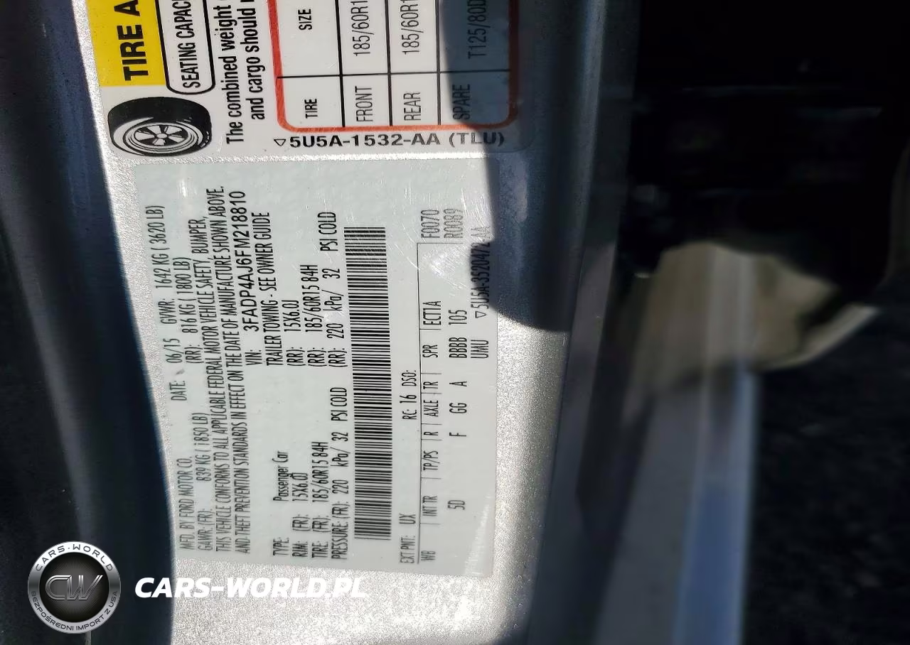 2015 Ford Fiesta S VIN:3FADP4AJ6FM218810 - 12