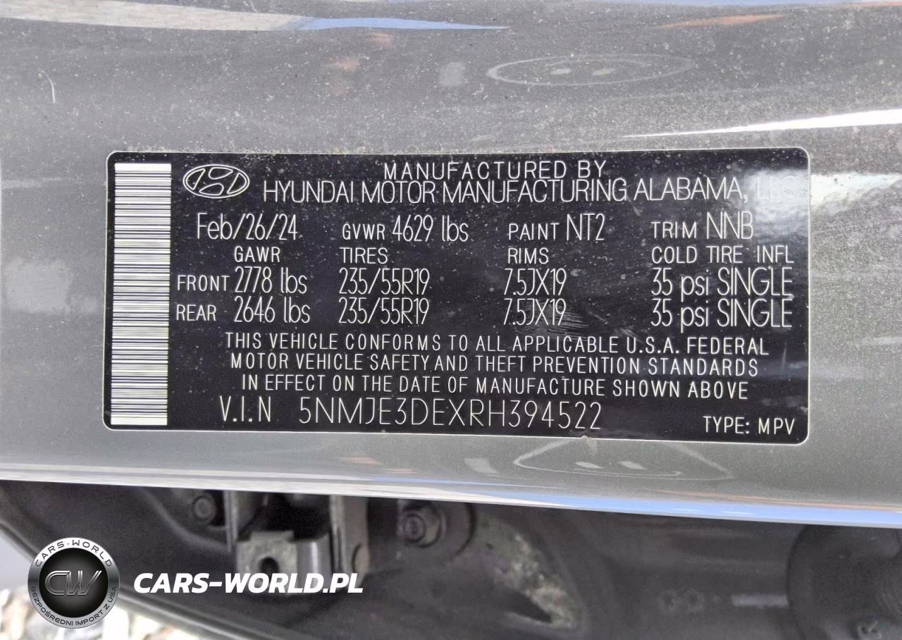 2024 Hyundai Tucson Limited VIN:5NMJE3DEXRH394522 - 13