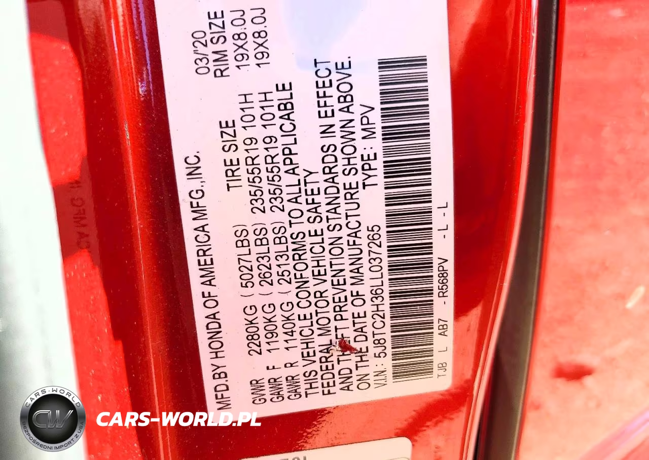 2020 Acura Rdx VIN:5J8TC2H36LL037265 - 13