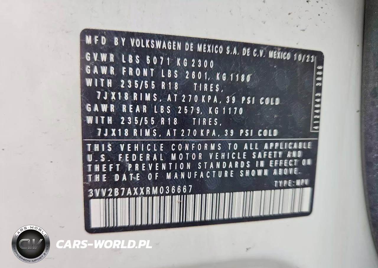2024 Volkswagen Tiguan Se VIN:3VV2B7AXXRM036667 - 13