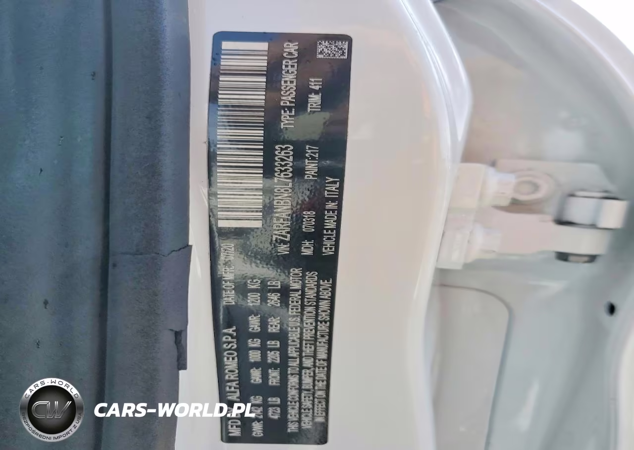 2020 Alfa Romeo Giulia Ti VIN:ZARFANBN8L7633263 - 13