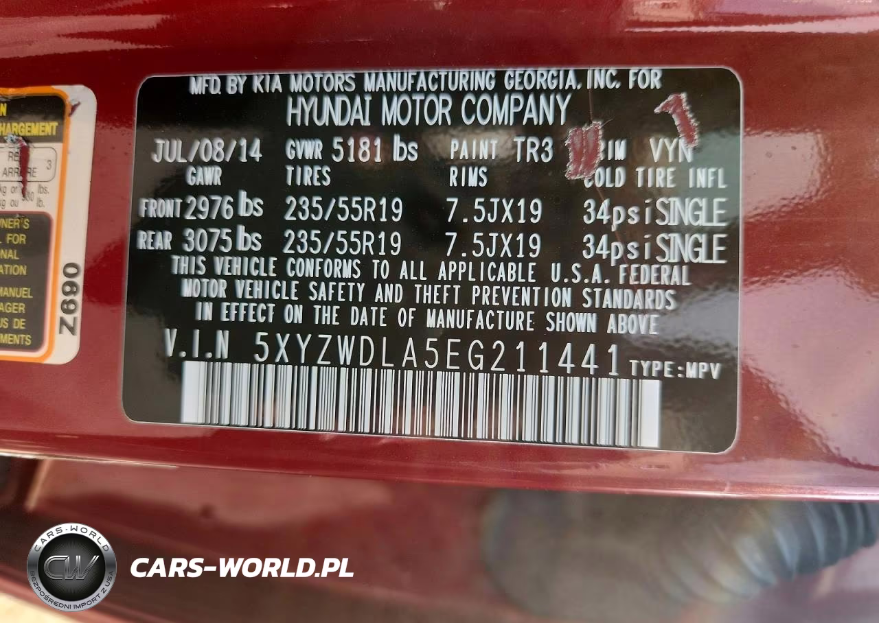 2014 Hyundai Santa Fe Sport 2.0T VIN:5XYZWDLA5EG211441 - 12