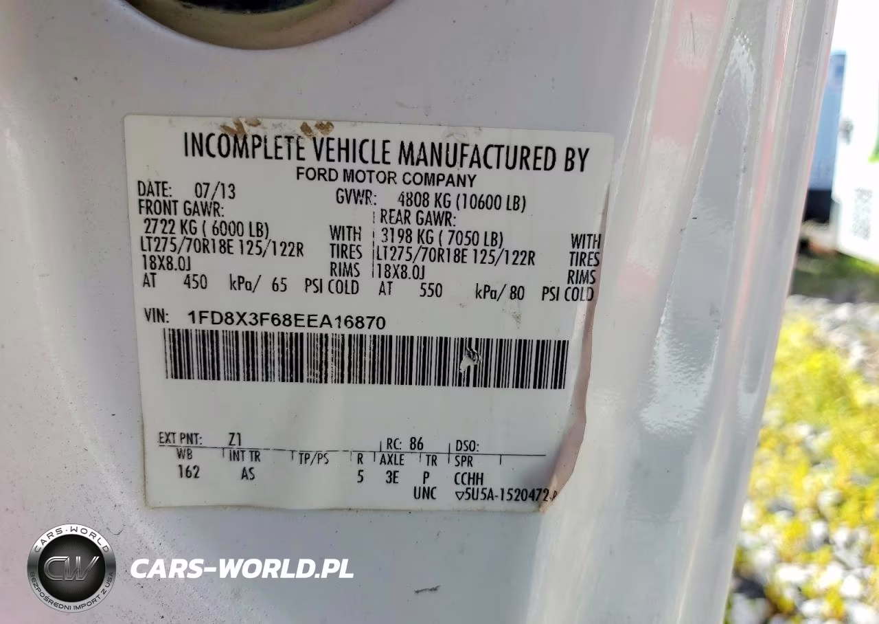 2014 Ford F350 Super Duty VIN:1FD8X3F68EEA16870 - 12