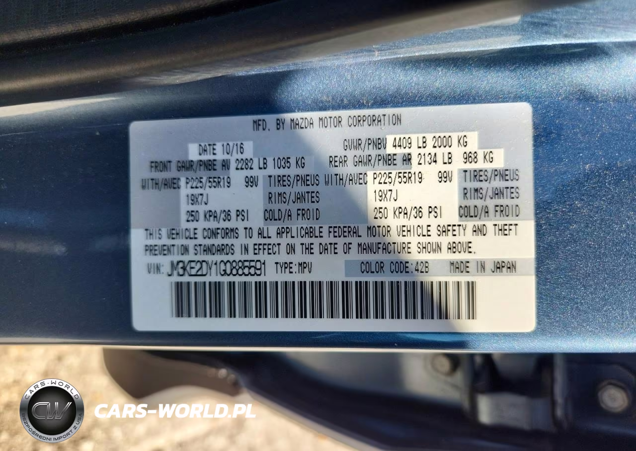 2016 Mazda Cx-5 Gt VIN:JM3KE2DY1G0885591 - 13